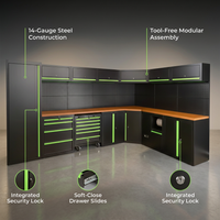 ApexForge Shadowline Pro Modular Garage Cabinet System — infographic