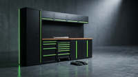 ApexForge Shadowline Pro Modular Garage Cabinet System — Lifestyle