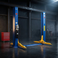 BlueForge Atlas A12 Asymmetric Two-Post Car Lift — Studio Shot