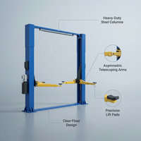 BlueForge Atlas A12 Asymmetric Two-Post Car Lift — infographic