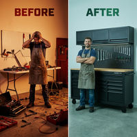 ForgeLine Titan Pro Workstation — Before & After