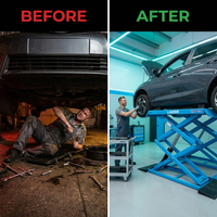 Lander ProLift S55 Low-Profile Scissor Lift — Before & After