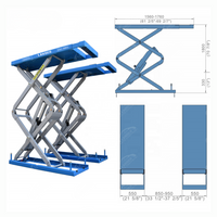 Scissor Car Lift Engineered for Professional Use, Twin-Scissor Design, Low-Profile Entry, 11,000 lb Capacity